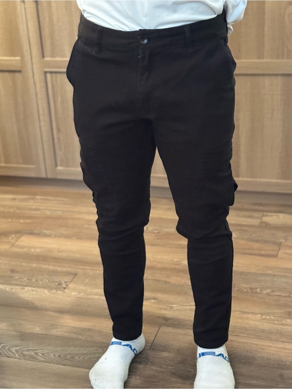 Slim Black Cargo Pants
